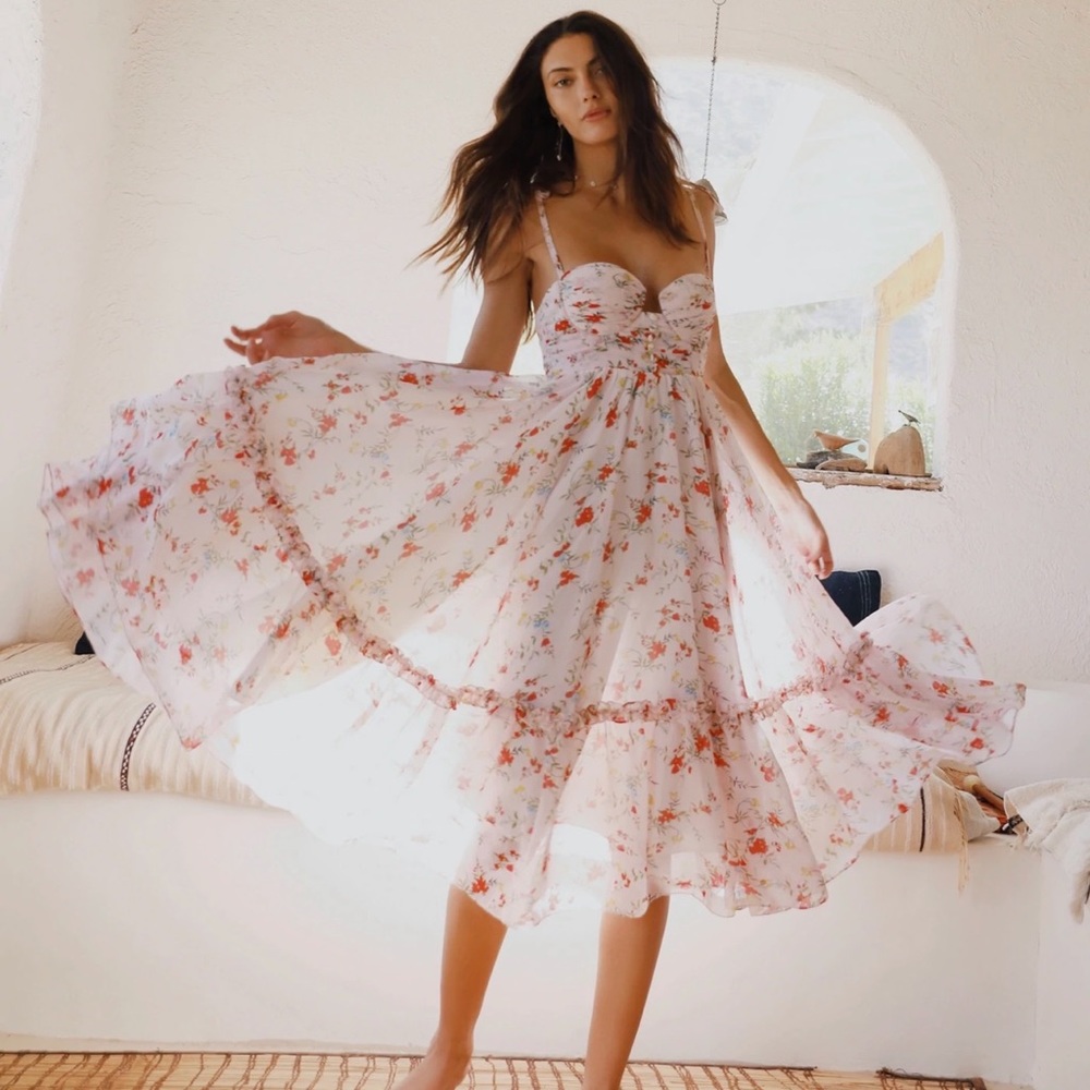 NWT Adeirlina Truly Ruby Midi Dress